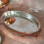 دیس بیضی پایه کوتاه مسی گوشواره دار