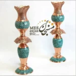 شمعدان فیروزه کوبی مسی