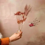 شاخه گل و گندم مسی