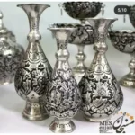 گلدان قلمکاری سفید