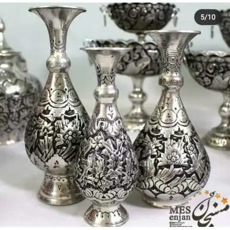 گلدان قلمکاری سفید گلدان قلمکاری سفید