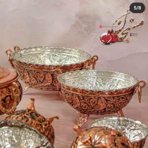 کاسه سیاه قلم مسی