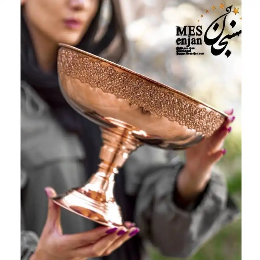 آجیل خوری مسی طرح ریزگل