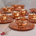 پیاله مسی لبه موج دار