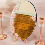 آینه بیضی گلدار