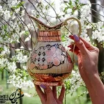 پارچ نقره کوب لب قو