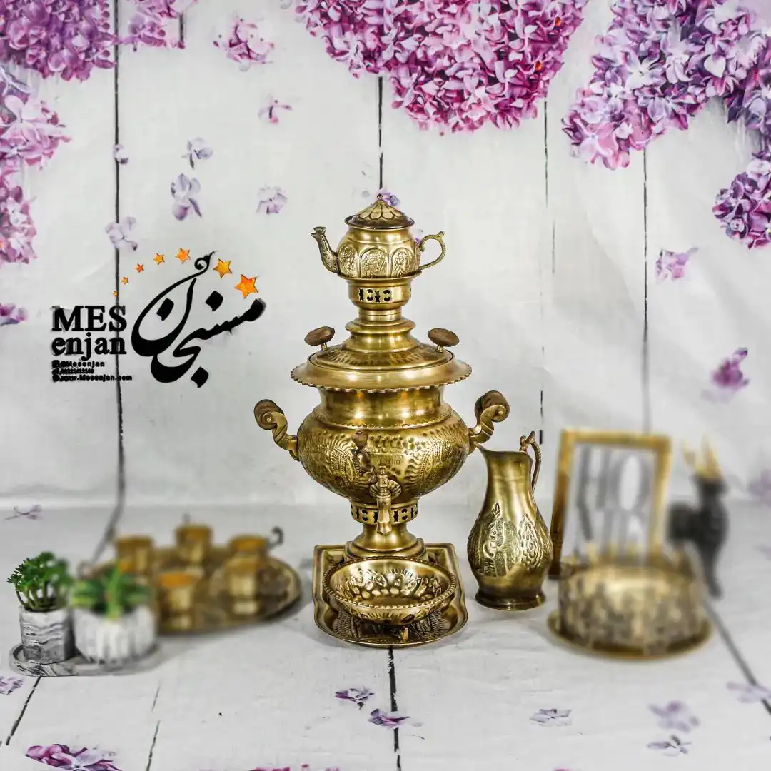 سماور آنتیک لبه ریخته ورق ضخیم با سرویس سماور آنتیک لبه ریخته ورق ضخیم با سرویس
