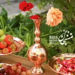 گلدان آینه ای مسی