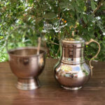 پارچ خمره ای درب دار کروم