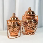 روغن دان مسی سیاه قلم