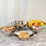 سرویس پذیرایی کروم پایه کوتاه