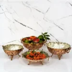 سرویس سیاه قلم مسی سه پایه کوتاه