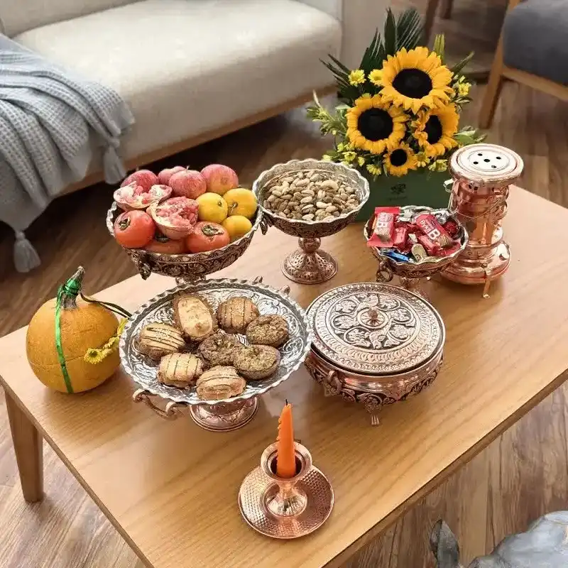 سرویس سیاه قلم پذیرایی طرح گل و مرغ سرویس سیاه قلم پذیرایی طرح گل و مرغ