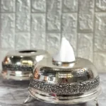 جا دستمالی سه پایه کوتاه مهتاب کروم