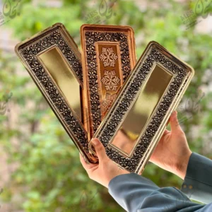 Copper-Chrome-Roll-Cake-Serving-Tray-Mesenjan