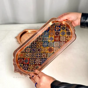 سینی رولت خوری مسی ترمه