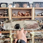 رولت خوری کروم دستساز با طرح چکشی و سطح آینه‌ای