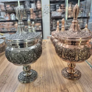 قندان پایه دار مسی