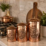 ست بانکه مسی برای قند، شکر و چای